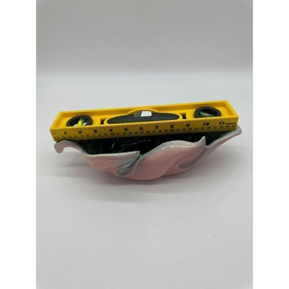 Hull Bowl 76 Ceramic Planter Stoneware 13 x 5.5” Pink & Green Vintage AS IS VTG - Picture 7 of 10